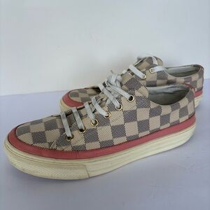 Louis Vuitton Checkered Stellar Sneakers EU 38 Low Top Purple
